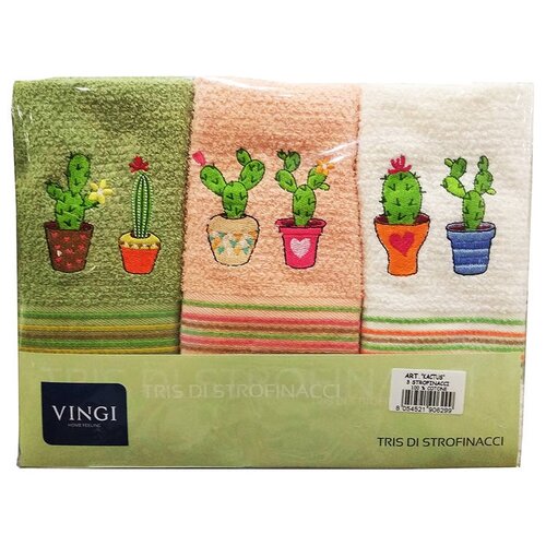 фото Набор полотенец для кухни 3 шт. кактус, dis.1 vingi