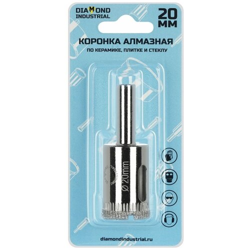 Алмазная коронка по керамике, плитке и стеклу Diamond Industrial DIDCBC020
