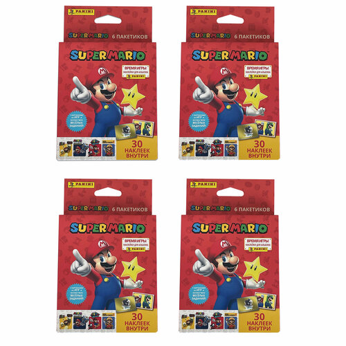 PANINI / Наклейки Панини Super Mario Супер Марио 24 пакетика 120 шт. детские наклейки panini бокс с наклейками барби приключения в доме мечты