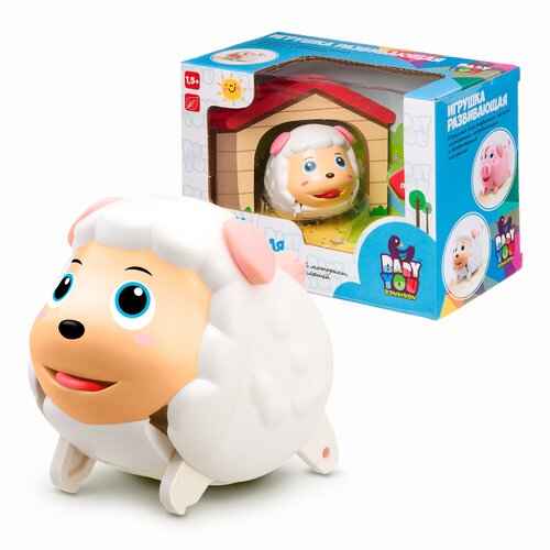 Развивающая игрушка BONDIBON Baby You Овечка с будкой ВВ3220, белый развивающие игрушки bondibon овечка с будкой