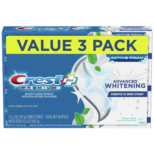 фото Crest premium + advanced whitening – набор из 3 зубных паст