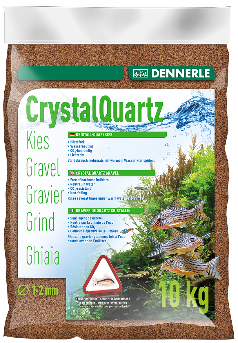 Грунт Dennerle Crystal Quartz Gravel, светло-коричневый, 10 кг