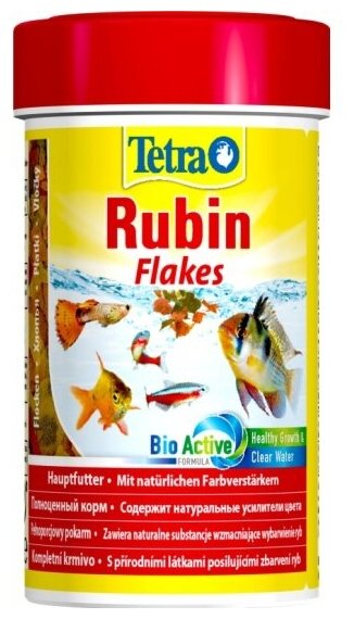 Корм для усиления насыщенности окраса Tetra Rubin 100ml хлопья