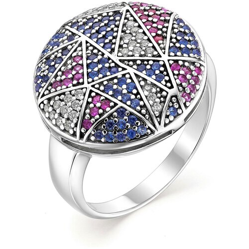 фото Алькор кольцо с 122 фианитами из серебра 01-0730-кц11-00, размер 18