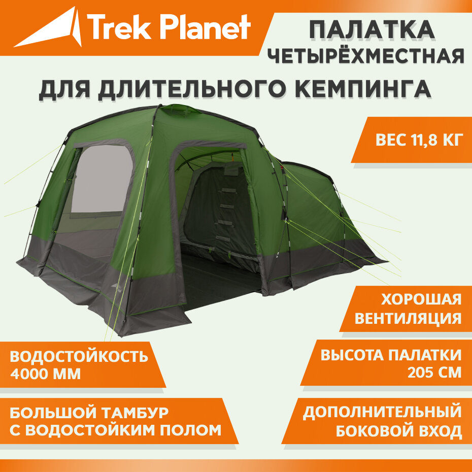 Четырехместная палатка TREK PLANET Lugano 4