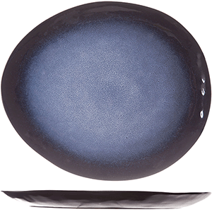 Тарелка овальная; керамика, L=27,5, B=23см; синий, черный, Cosy&Trendy, QGY - 8642127