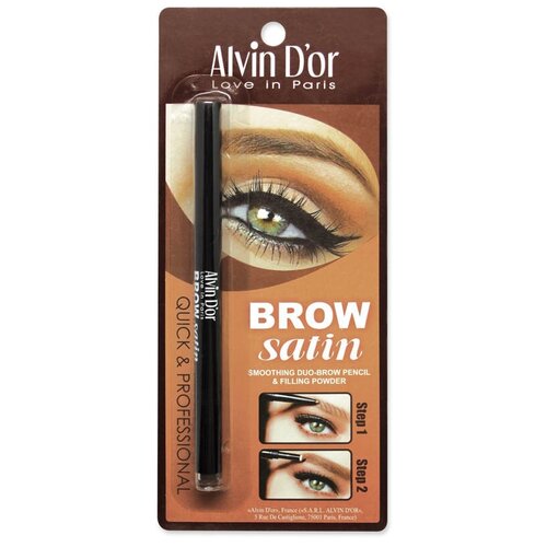 Alvin D'or Карандаш для бровей Brow Satin, оттенок 03 dark grey aden карандаш для бровей grey
