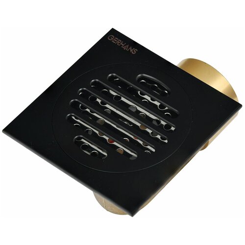 Трап лоток GERHANS черный, с горизонт. выходом сухой затвор, ячейка , K80510B-10