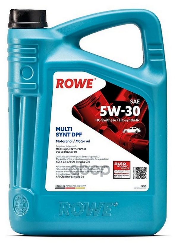 Моторное масло ROWE Essential MS-C3 5W30, 4л 203644532A