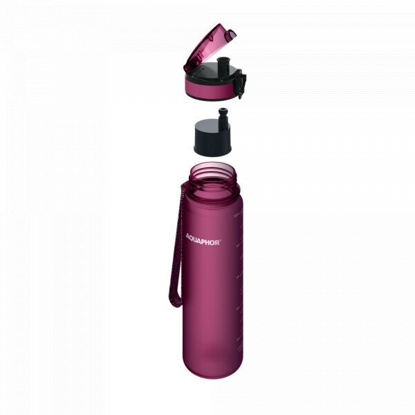 Бутылка-водоочиститель Аквафор Бутылка вишневый, одноступенчатая очистка - фото №6