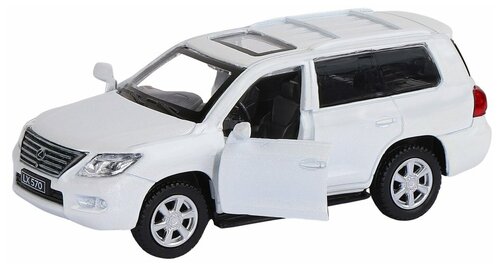 Машинка металлическая Автопанорама Lexus LX570, белый, инерция, масштаб 1:43