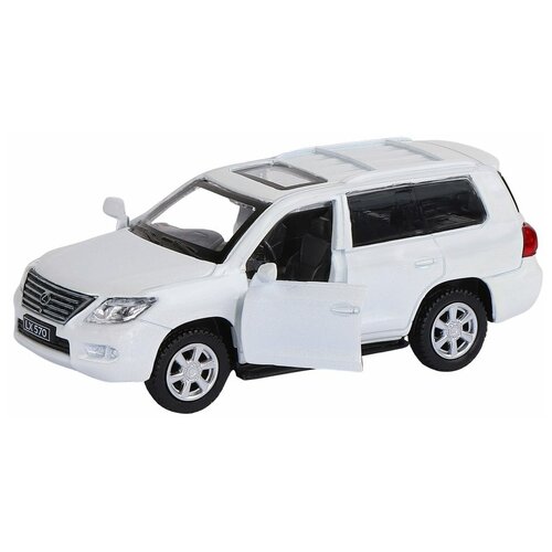 Машинка металлическая Автопанорама Lexus LX570, белый, инерция, масштаб 1:43