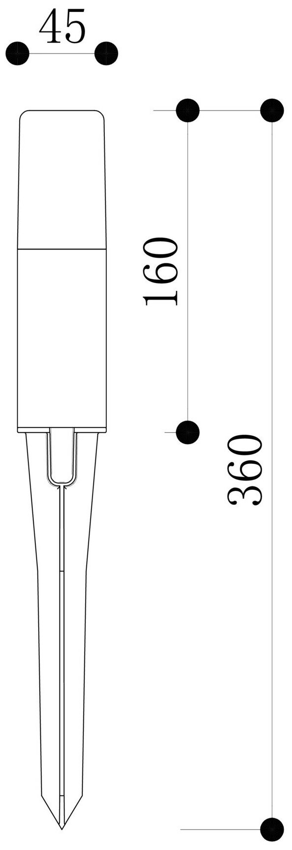 Фонарь уличный (столб) Outdoor Talpa O416FL-L3B3K