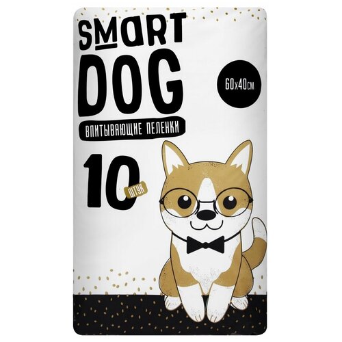 Smart Dog пелёнки Впитывающие пеленки для собак 60*40 10 шт 0,2 кг 19646