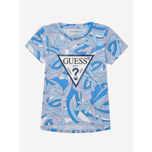 Футболка GUESS, размер 116-122, голубой шорты guess размер 116 122 голубой