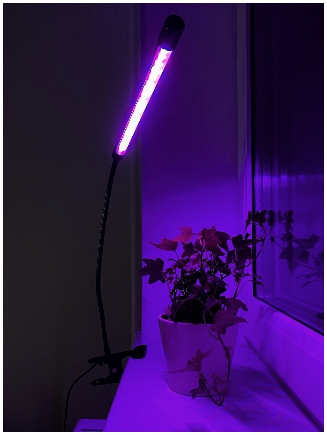 Фитосветильник для растений с регулируемым зажимом 1 лампа Vitaferma GT-1 - фотография № 10