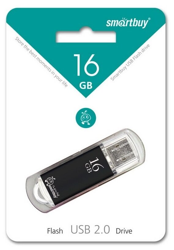 Флешка SmartBuy V-Cut USB 2.0 16 ГБ, 1 шт., серебристый, черный - фотография № 8