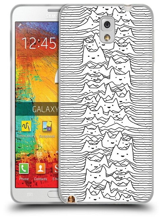 Чехол задняя-панель-накладка-бампер MyPads черно белые коты 3D для Samsung Galaxy Note 3 SM-N900/N9005 противоударный