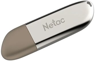 Флешка Netac U352 USB 2.0 64 GB, 1 шт., серебристый/коричневый