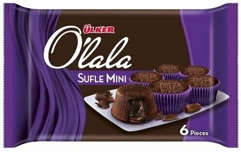 Кекс шоколадный Ulker "Olala Sufle Mini" (6 шт/уп) 162 гр, Турция - фотография № 1