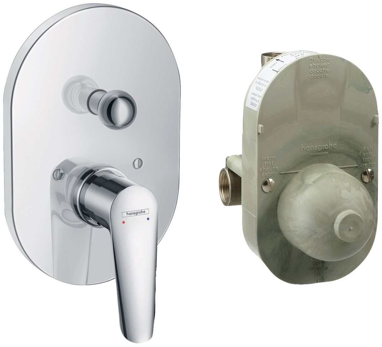 Смеситель для ванны (2в1) Hansgrohe Logis E 71408000