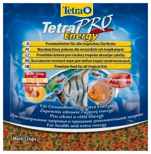 TetraPro Energy Crisps Корм-чипсы для всех видов рыб для дополнительной энергии 12гр - фотография № 12
