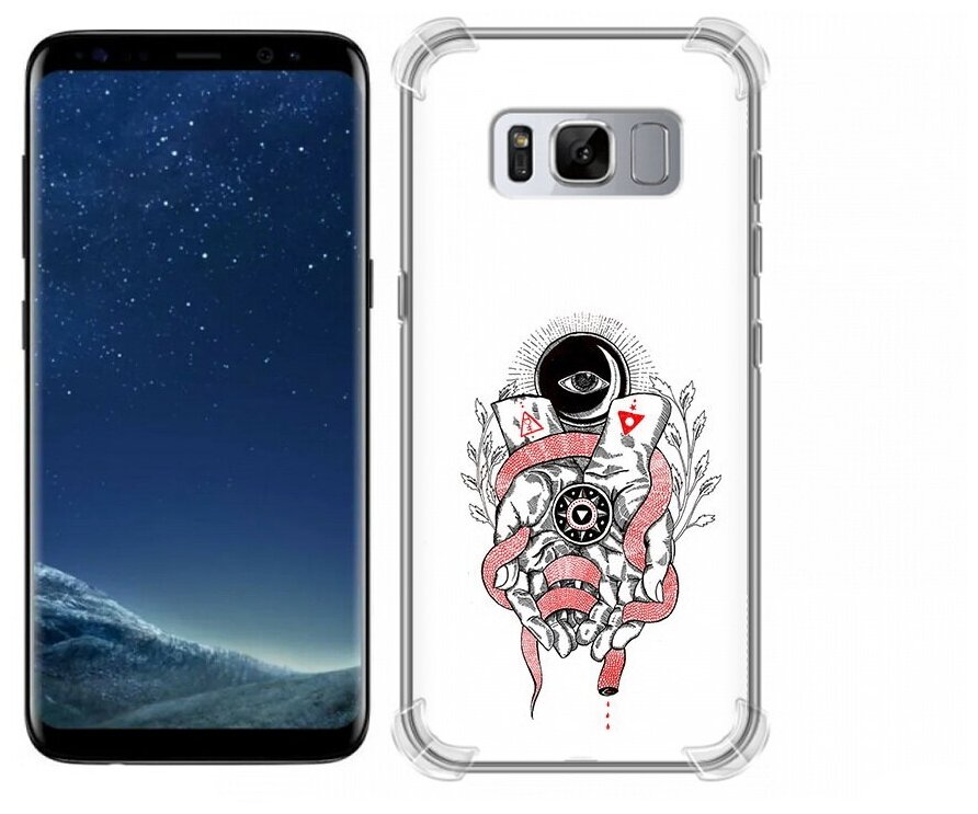 Чехол задняя-панель-накладка-бампер MyPads абстрация связанные руки для Samsung Galaxy S8 SM-G9500 противоударный