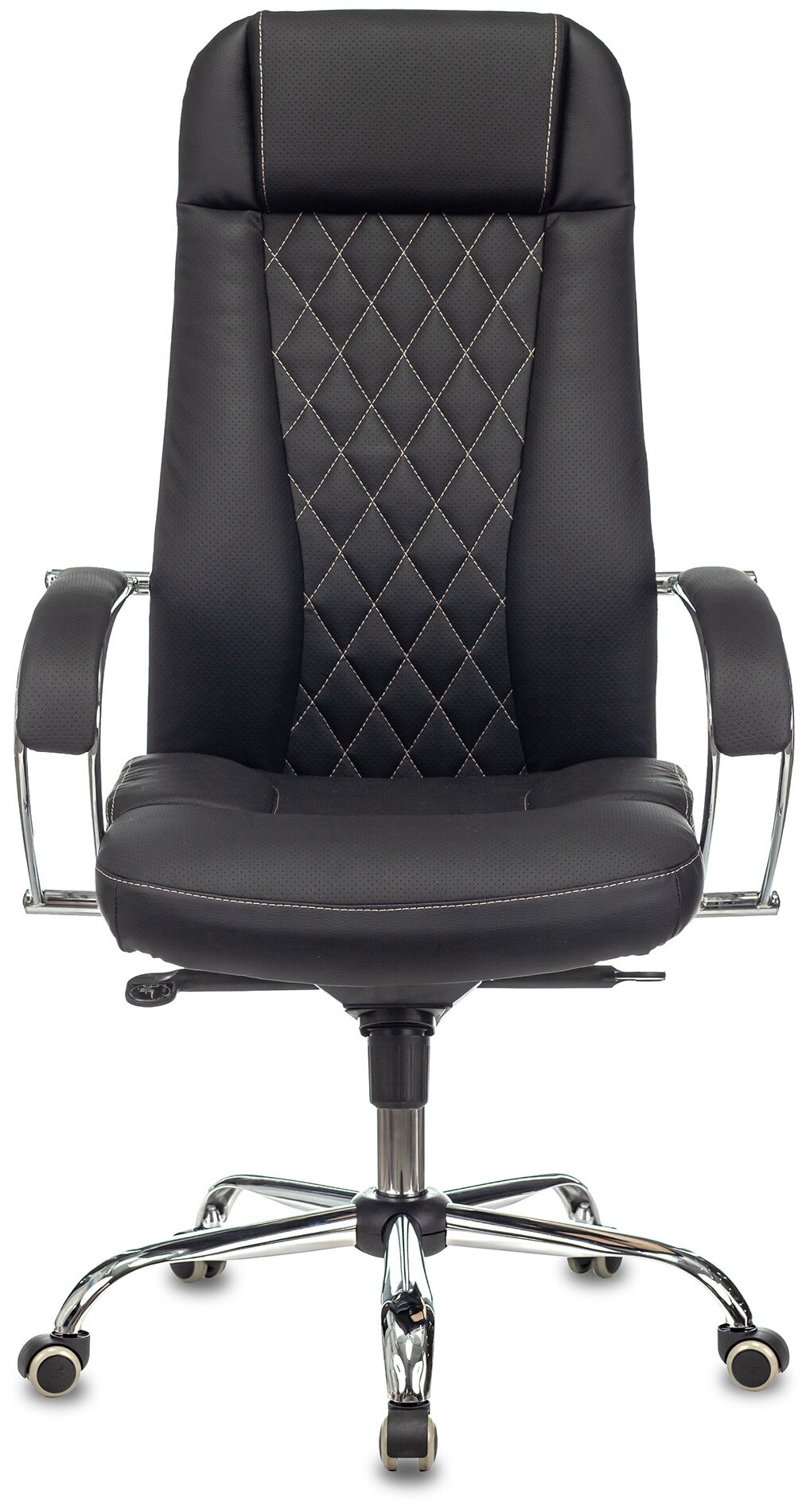 Офисное кресло бюрократ CH-609SL/ECO черный эко.кожа крестовина металл хром - фотография № 2
