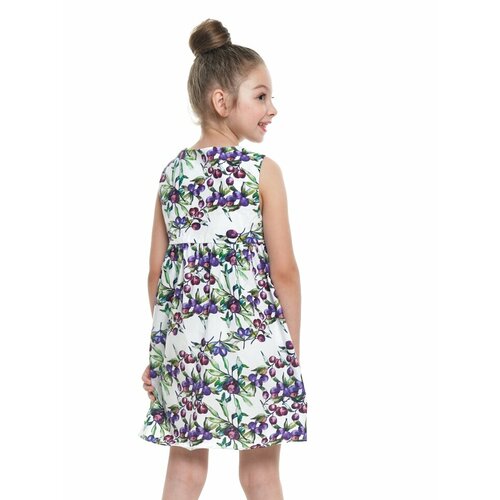 Платье Mini Maxi, размер 122, белый, фиолетовый
