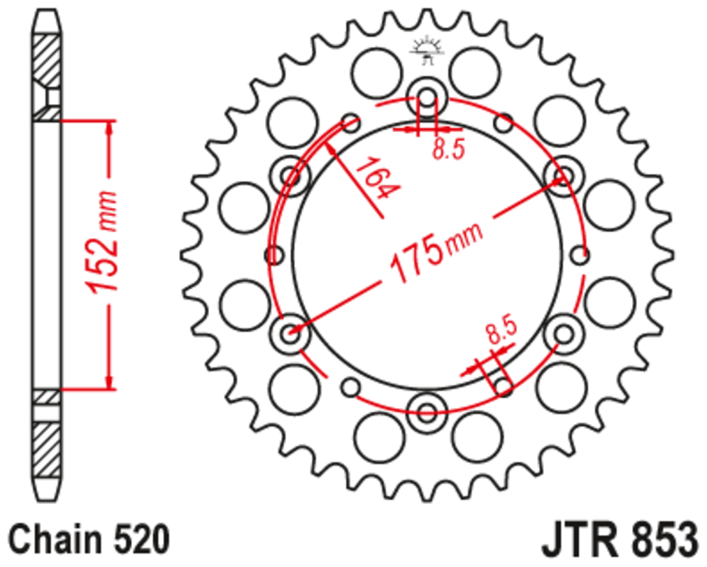 Звезда Ведомая JT Sprockets арт. 853.46