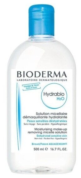 Раствор мицелловый для лица Bioderma Hydrabio Н2О, 500 мл