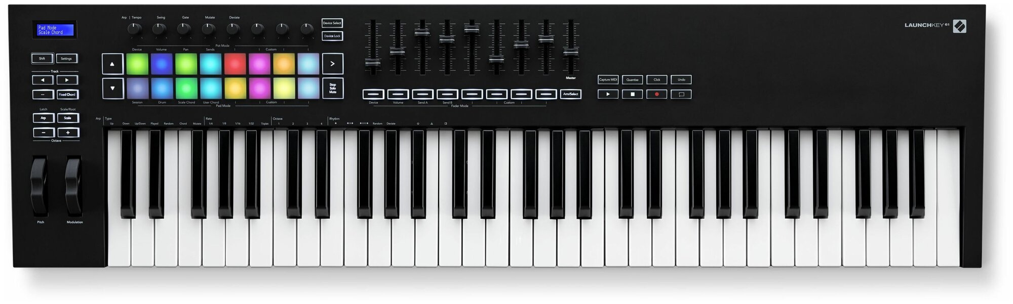 Полноразмерная MIDI клавиатура NOVATION LAUNCHKEY 61 MK3