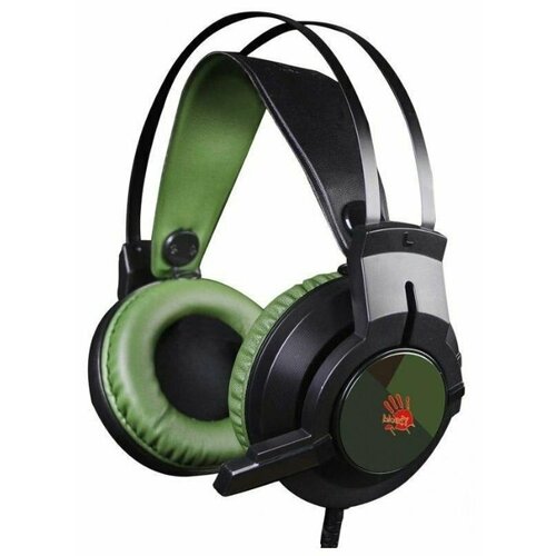 Гарнитура компьютерная A4Tech Bloody J450 black-green 379900₽