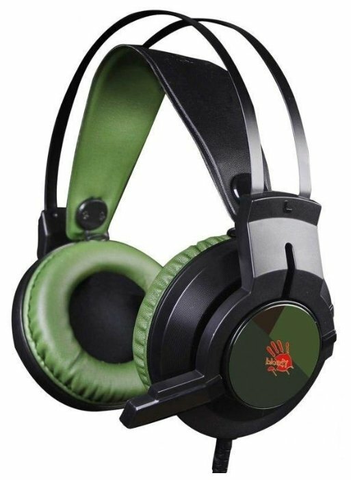 Гарнитура компьютерная A4Tech Bloody J450 black-green