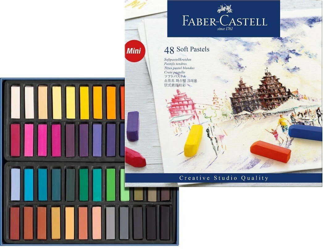 Сухая пастель Faber Castell Набор мягкой пастели Studio Quality-мини 46 цветов