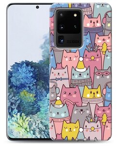 Дизайнерский пластиковый чехол для Samsung Galaxy S20 Ultra Коты