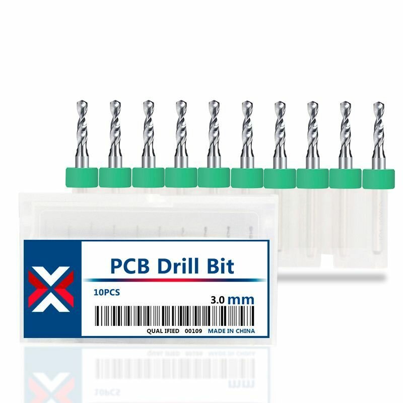 Набор сверл спиральных XCAN для печатных плат 3,0 мм, 10 шт.