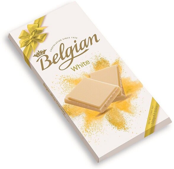 Бельгийский плиточный шоколад The Belgian White 100 г 1 шт - фотография № 1