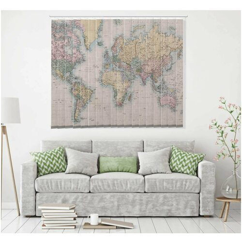 Вертикальные жалюзи с рисунком. Ширина 160 см. Высота 160 см.