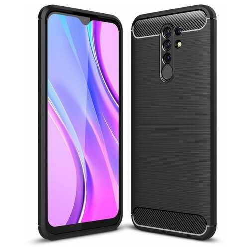 Чехол-накладка Carbon Fibre для Xiaomi Redmi 9 (черный)