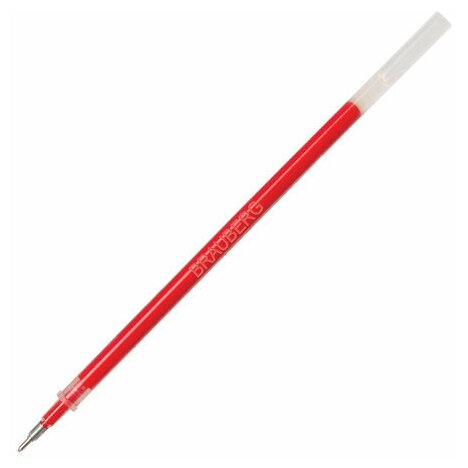 Стержень гелевый 20 шт BRAUBERG 130 мм, красный, игольчатый узел 0,5 мм, линия письма 0,35 мм