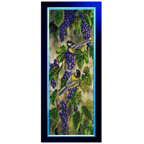 Рисунок на ткани Конёк (бисер), Птички-синички, 25*65 см (9847) рисунок на ткани конёк бисер розы 25 65 см 9651