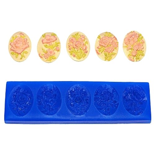 Молд для шоколада/мастики силиконовый Камеи цветочные Вкусная идея