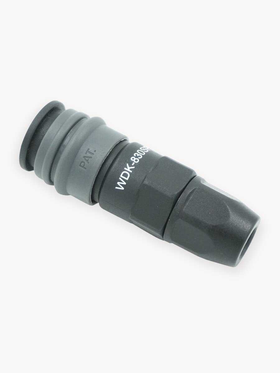 Пневматическое быстроразъемное соединение с креплением шланга обжимной гайкой 6,5х10 мм WIEDERKRAFT WDK-830SP