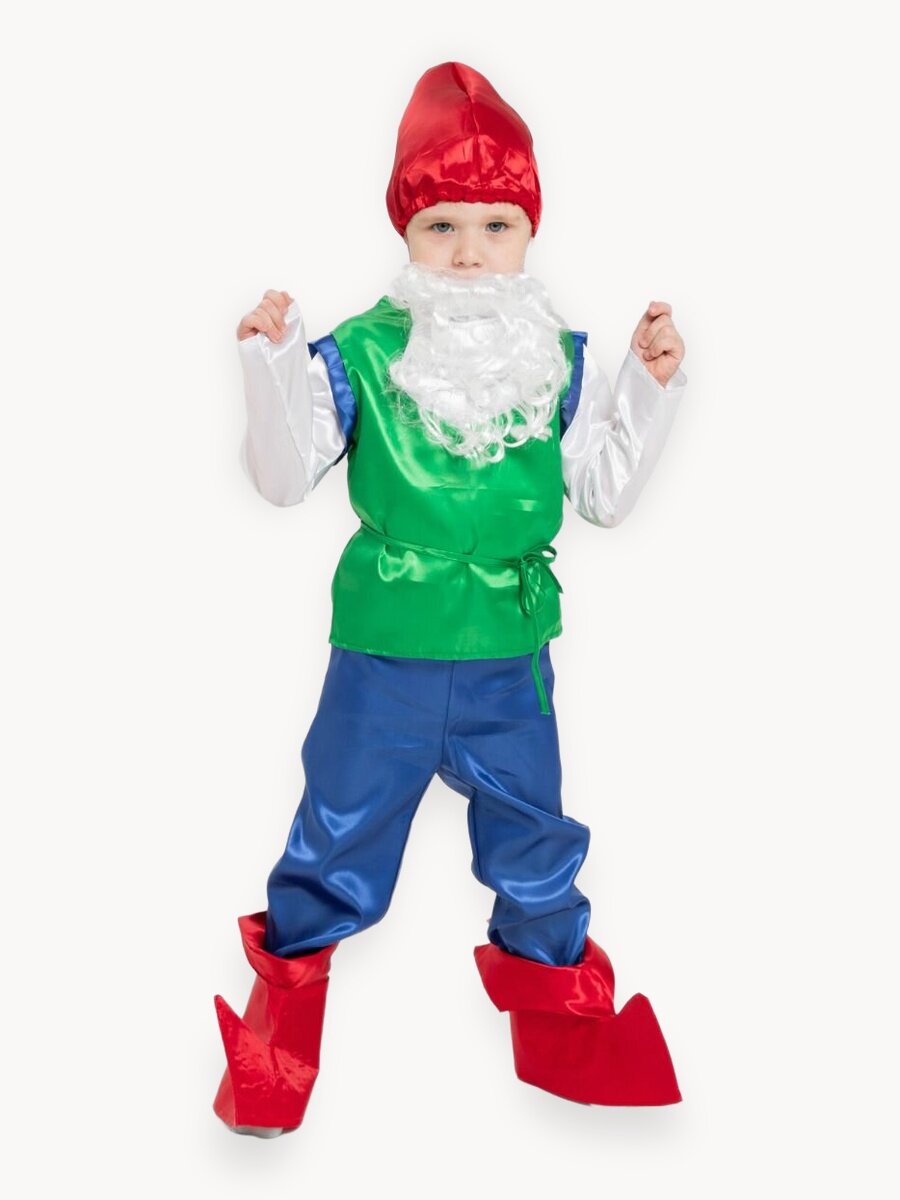 Карнавальный костюм Гном-гномик, новогодний, полиэстер, размер 30