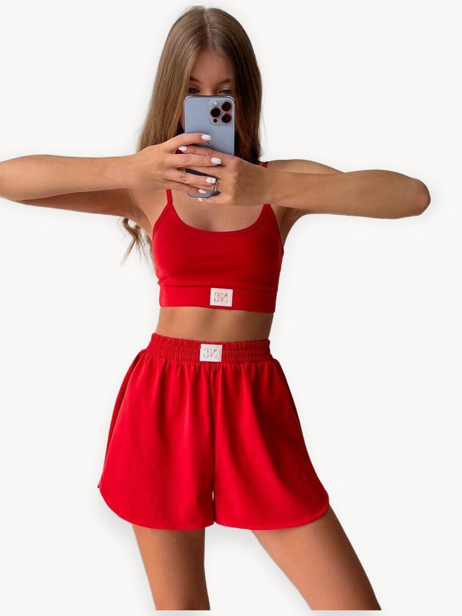 Пижама IVUSHKAprint, размер 42/44, красный