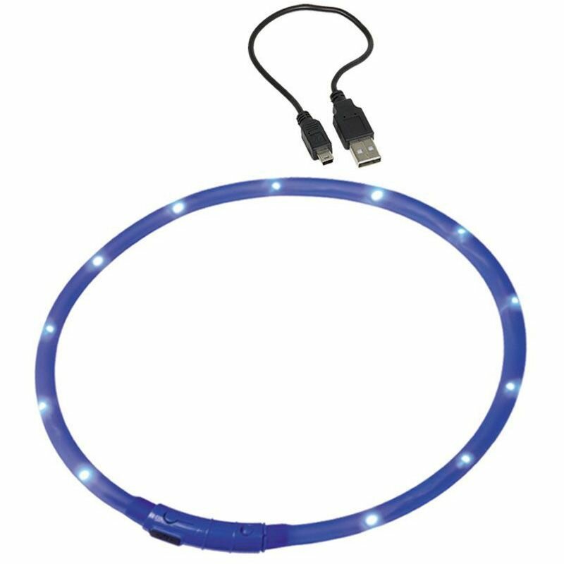NOBBY Шнур для собак Светодиодный, на аккумуляторе, синий, 70 см