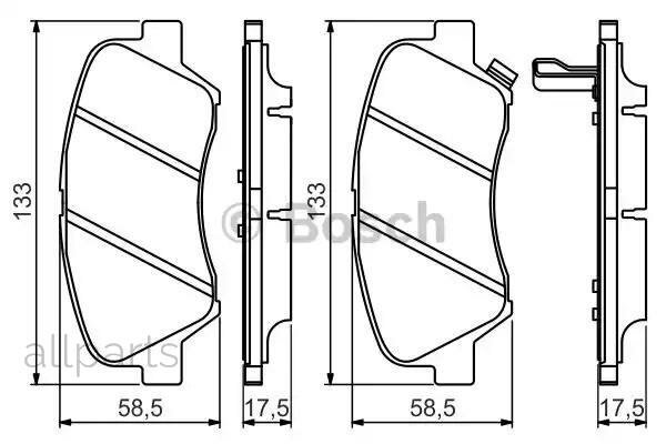 BOSCH 0986494563 колодки тормозные дисковые ПЕР