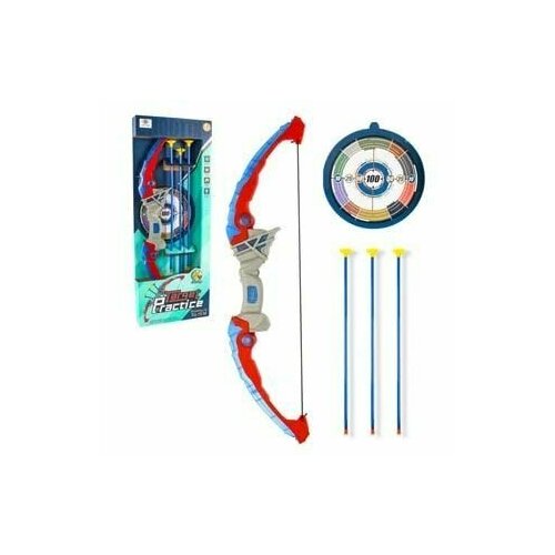 Игровой набор Target Practice Лук с подсветкой, стрелами и мишенью, 949-1 игровой набор abtoys лук 59 см с подсветкой с 3 стрелами колчаном и мишенью 1 шт