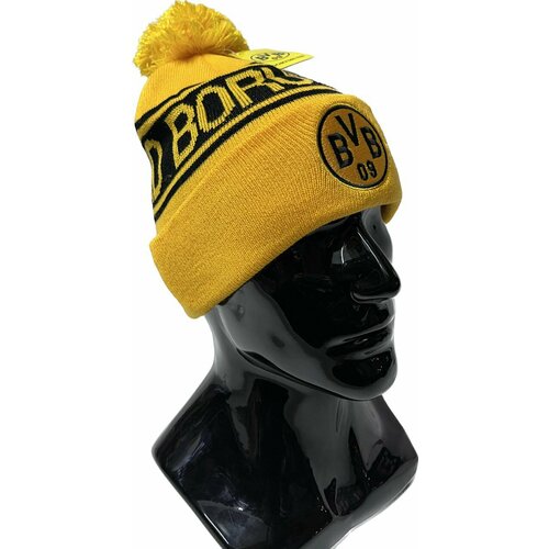 фото Шапка бини боруссия дортмунд шапка футбольного клуба borussia dortmund, размер one size, желтый